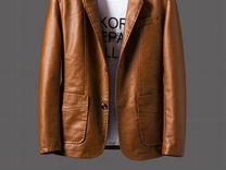 Кожаный пиджак мужской 48 50