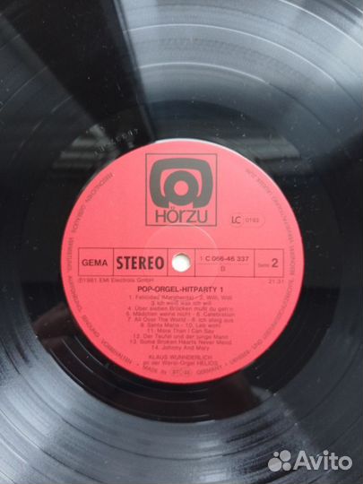 Klaus Wunderlich–Pop Orgel Hitparty 1 Germany 1981