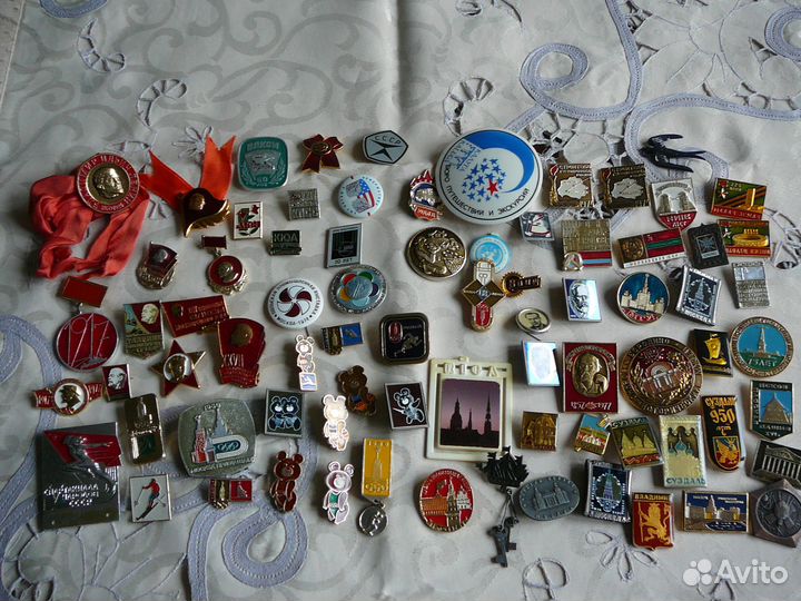 Значки СССР, олимпиада, города