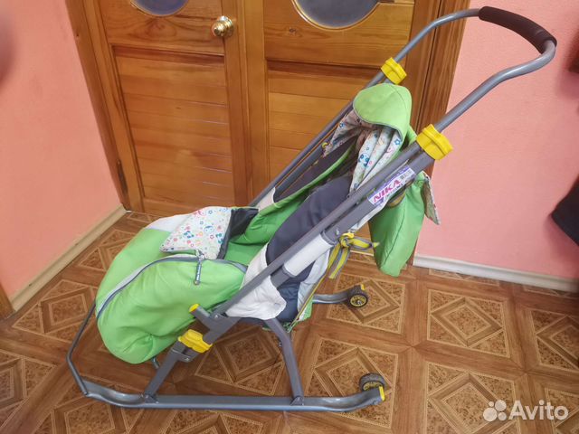 Детские санки коляска ника