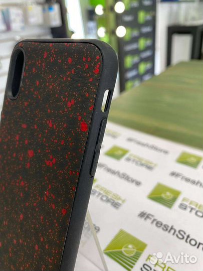 Чехол силиконовый пятнистый для iPhone X/Xs