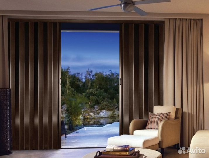 Дверь гармошка складная пластиковая, в Белгороде