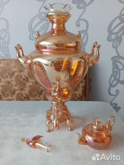 Самовар стеклянный. Винтаж. СССР