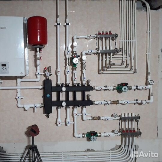 Монтаж отопление сантехника
