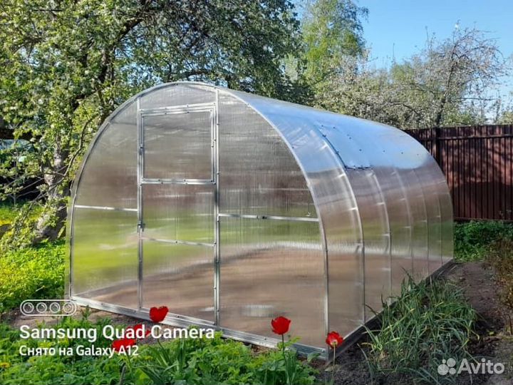 Теплица арочная из двойной дуги 20х20