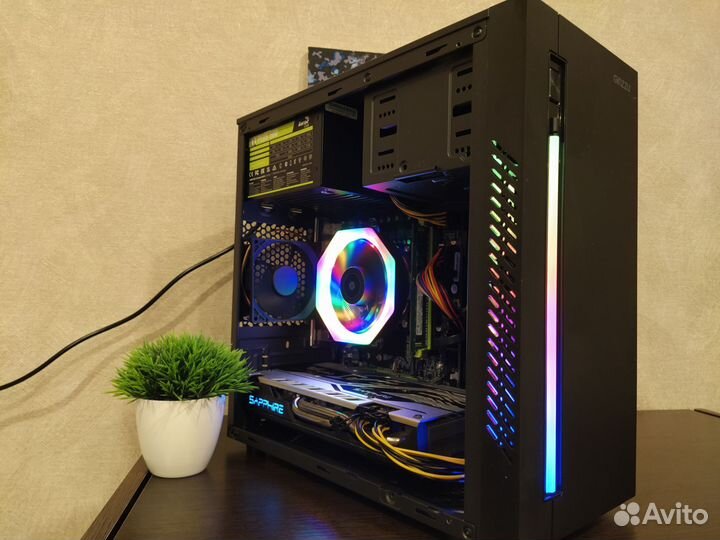 Игровой пк 8/16 ядер/ озу 16/SSD 512/RX570