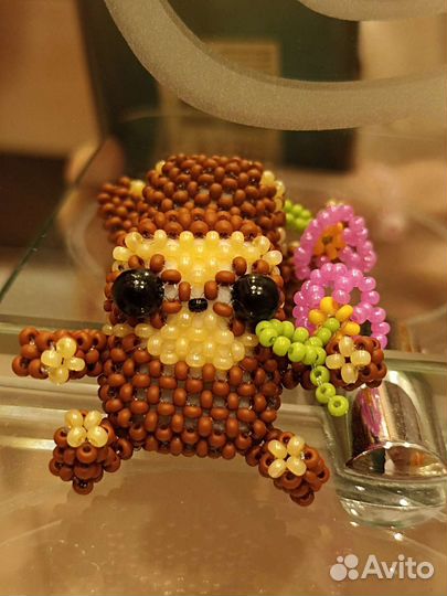 Ленивец из бисера