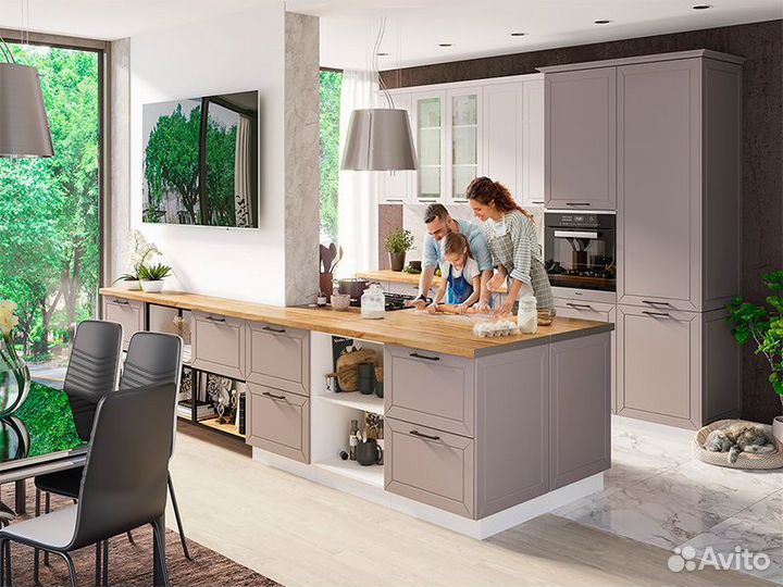 Кухня Кельн корпус шнуп 1000 бел фасад шнуп 1000 с