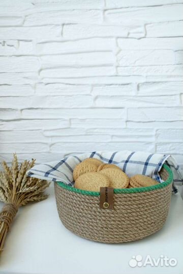 Корзина из джута для хранения