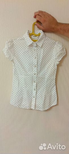 Рубашка белая девочки 134