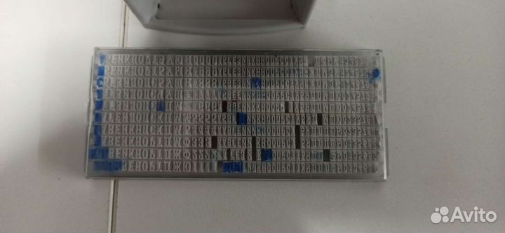 Печать-датер с текстом 2 строки самонаборный