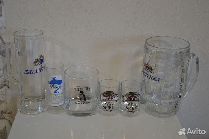 Посуда с логотипом все вместе (кружки рюмки)