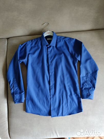Рубашка синяя р.140