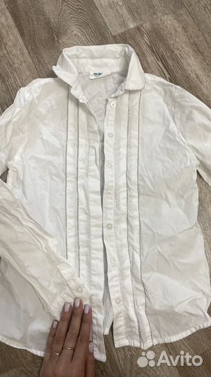 Рубашка блузка школьная белая
