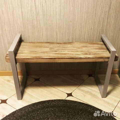 Скамейка из слэба в прихожую