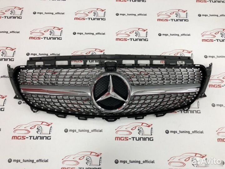 Решетка Mercedes E-class w213 Diamond silver п/к