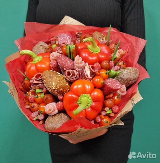 Мужские букеты сырно-колбасные