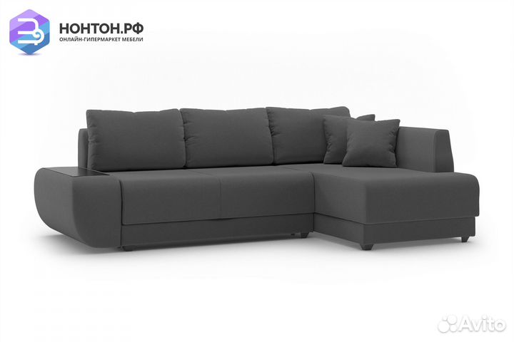 Угловой диван пума Консул серый