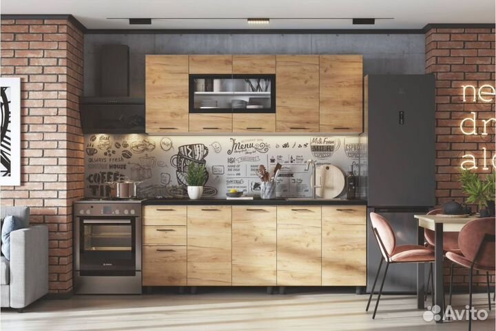 Кухонный гарнитур 2,0м. Стиль Лофт. В наличии