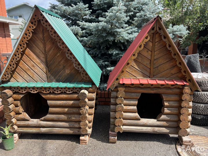 Срубовая будка для Собаки, Ручной работы