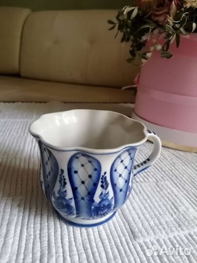Чашка Гжель авторской работы СССР, объём 450 мл