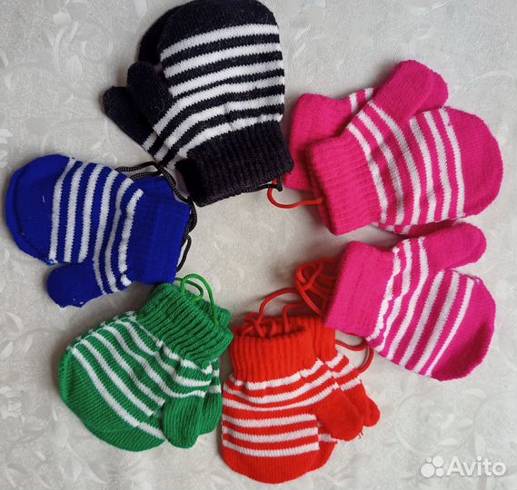 Варежки перчатки зимние детские