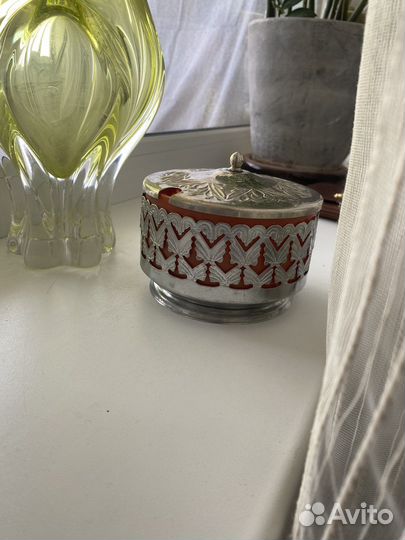 Сахарница конфетница шкатулка мельхиор