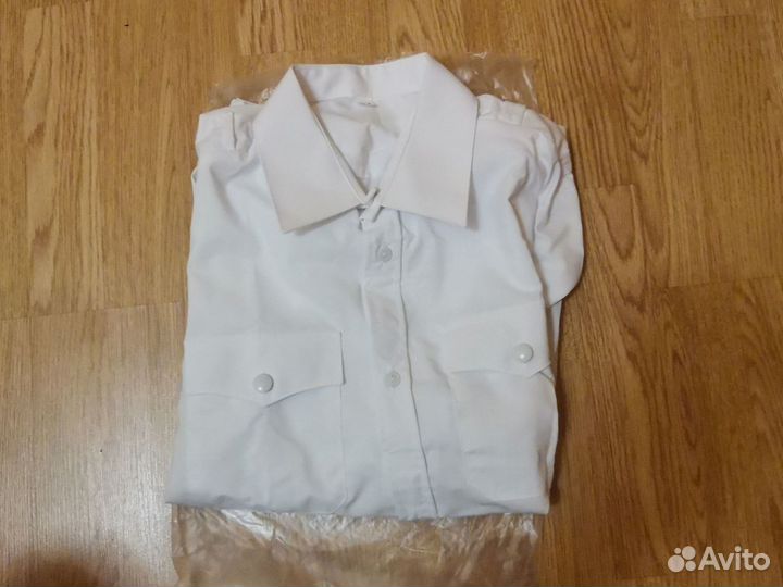 Женская уставная белая рубашка с коротким рукавом