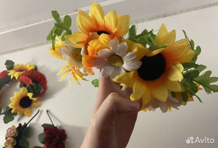 Ободок с цветами на голову