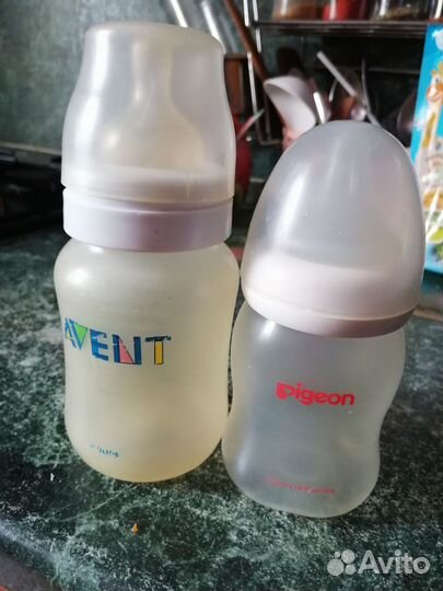 Бутылочки для кормления pigeon и аvent