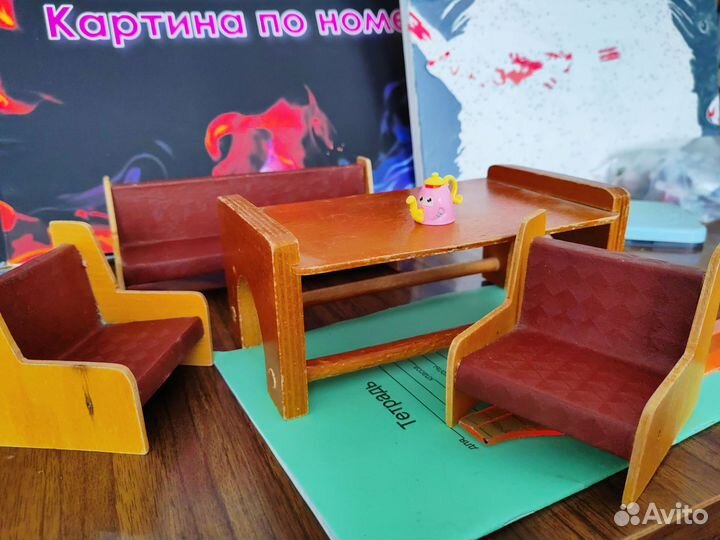 Мебель кукольная для пупсов Гостиная СССР