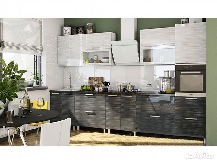 Кухня Титан шкаф 8В1 фасад титан Бланш 8В1 М 28