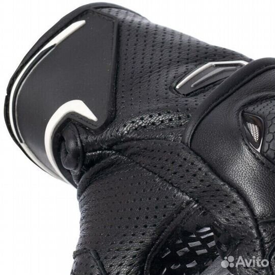 Short Racing Leather Motorcycle Gloves Spyke tech