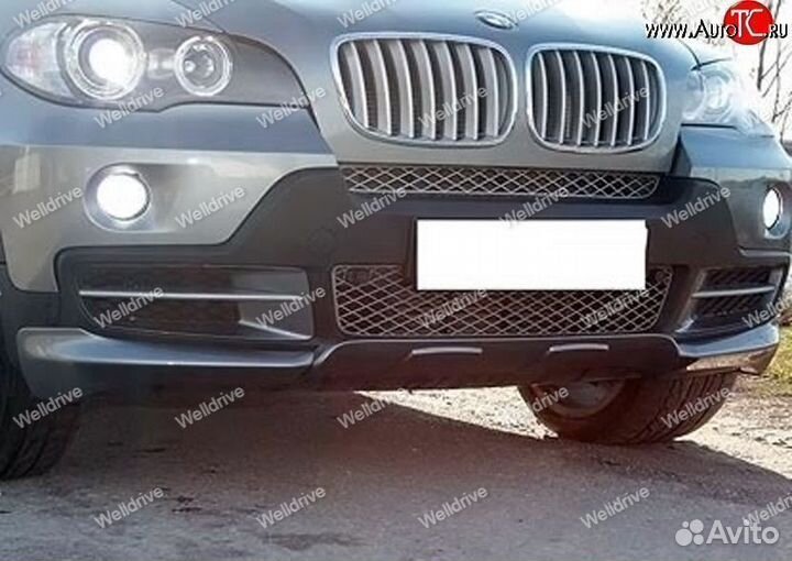 Накладка на передний бампер BMW X5 E70 дорест