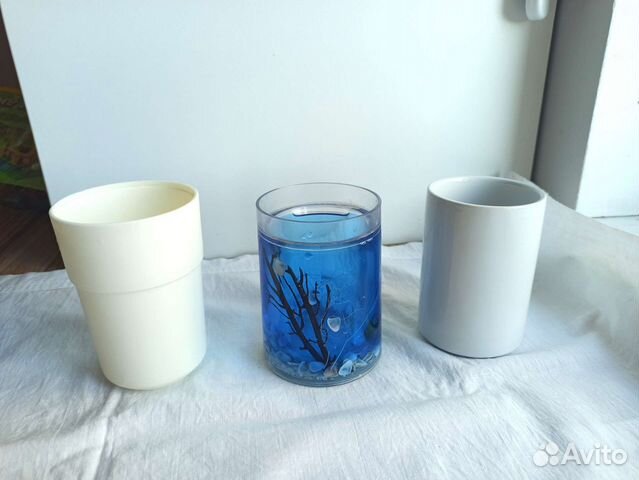 Стаканы для зубных щеток с рыбками, леруа мерлен