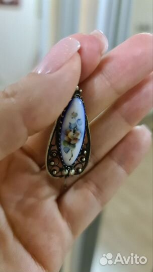 Серьги и кулон мельхиор (набор) СССР