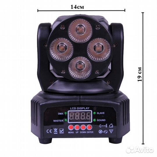 Световая голова Led Wash Mini 4*12w