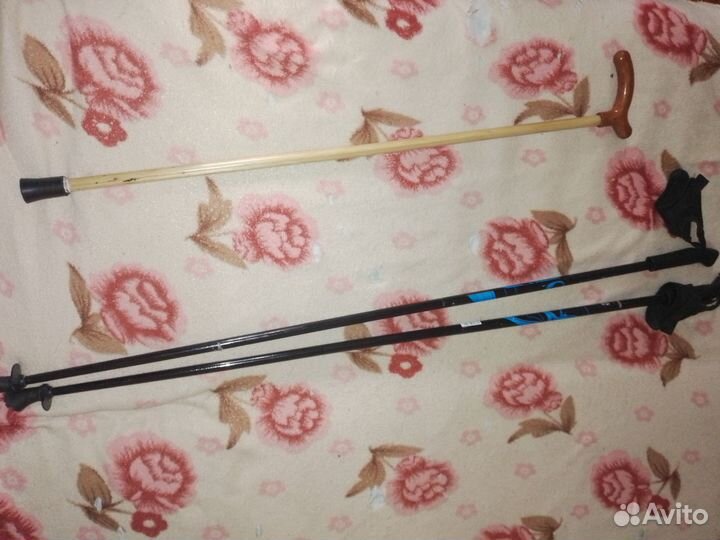 Скандинавские палки и костыль