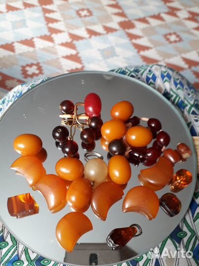 Бусины янтаря от старинный украшений