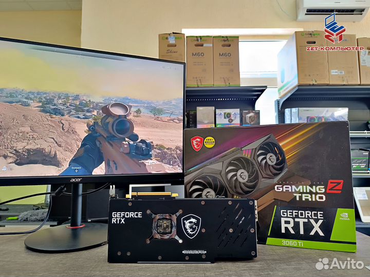 Видеокарта MSI GeForce RTX 3060 Ti gaming Z trio