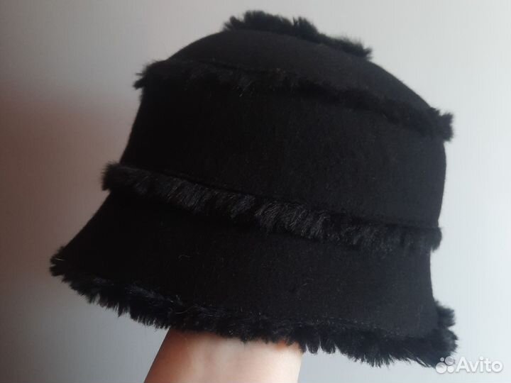 Шляпа фетровая женская черная