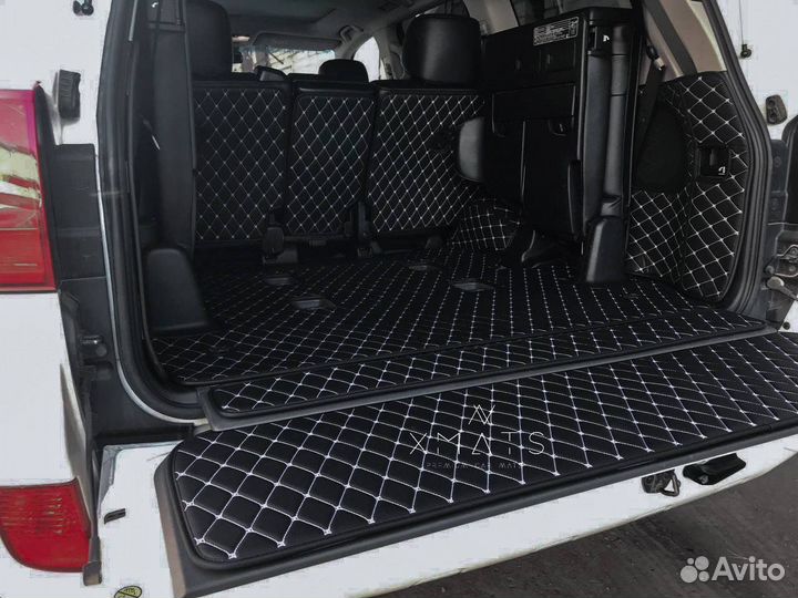 3D Коврики из экокожи в багажник для TLC 200