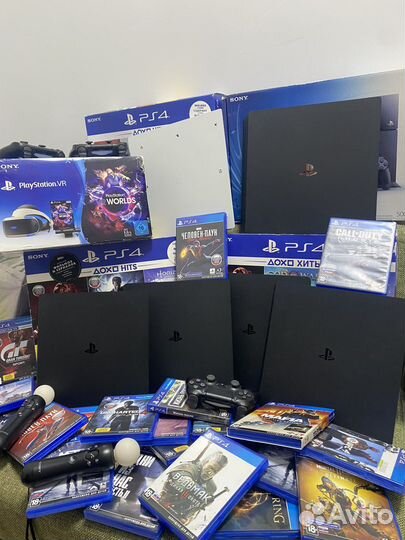 Игровая приставка PS4 Fat/Slim/Pro +500 игр