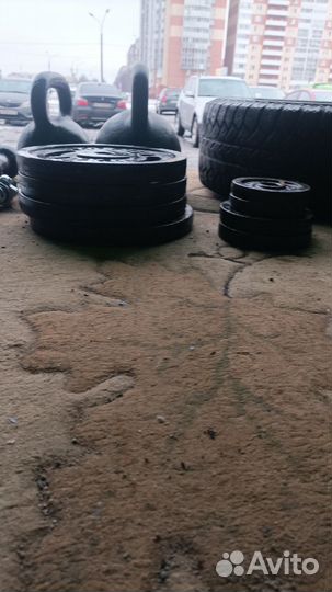 Штанга гриф блины бу