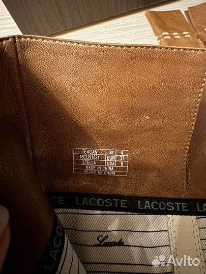 Кожаные полусапоги Lacoste 37