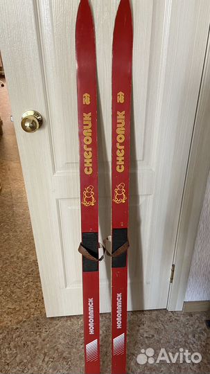 Лыжи детские деревянные