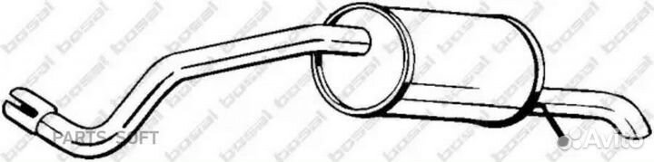 Глушитель задняя часть skoda Fabia I 03-07/II 07-13