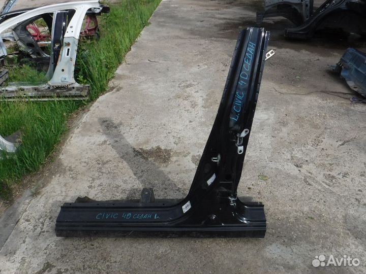 Стойка средняя левая + порог Honda Civic 4D 2007