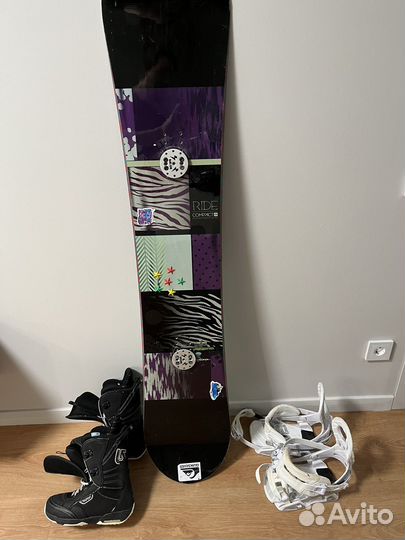 Сноуборд Ride 153 с креплениями и ботинками