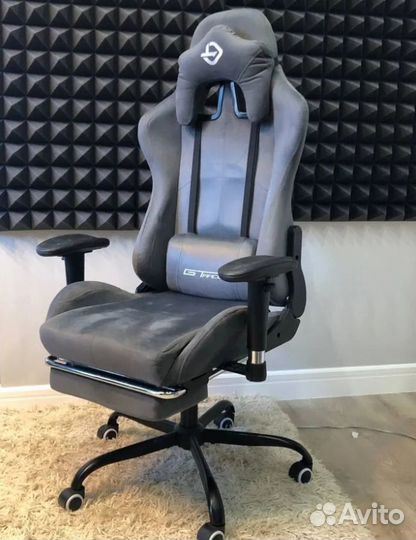 Игровое компьютерное кресло Ткань Велюр